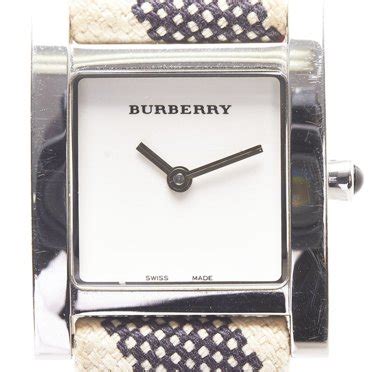 Burberry Nova check watch BU4305 quartz white dial stainless 